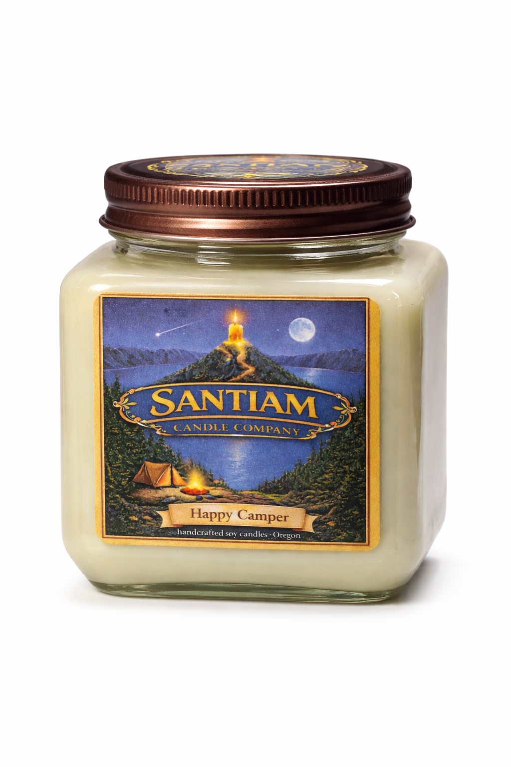 Happy Camper 16oz Glass Jar