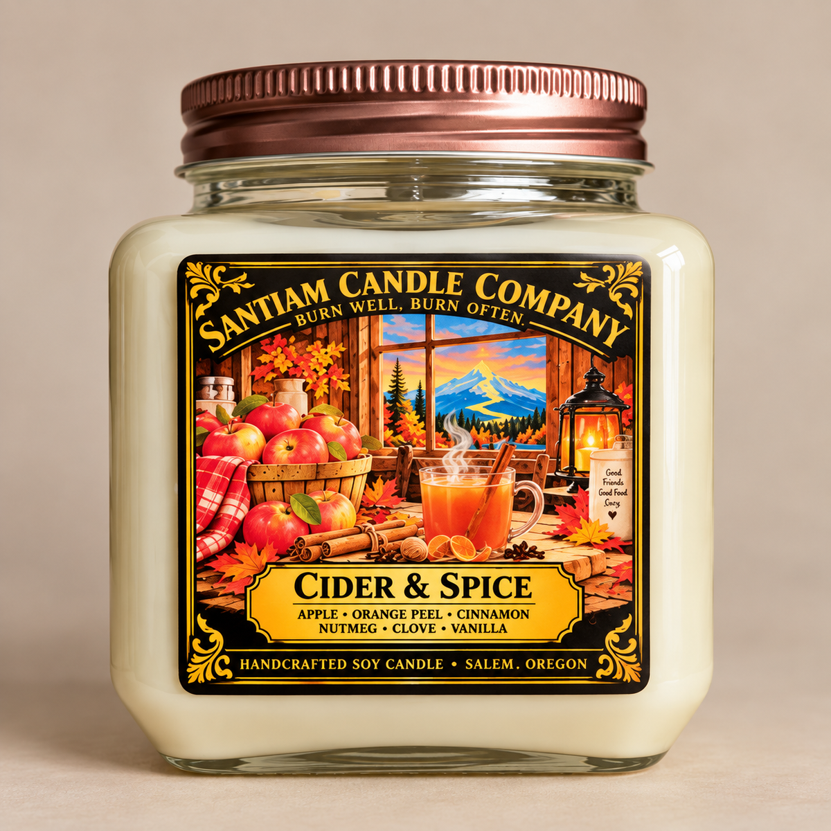 Cider & Spice | 15.5 oz | Handcrafted Soy Candle