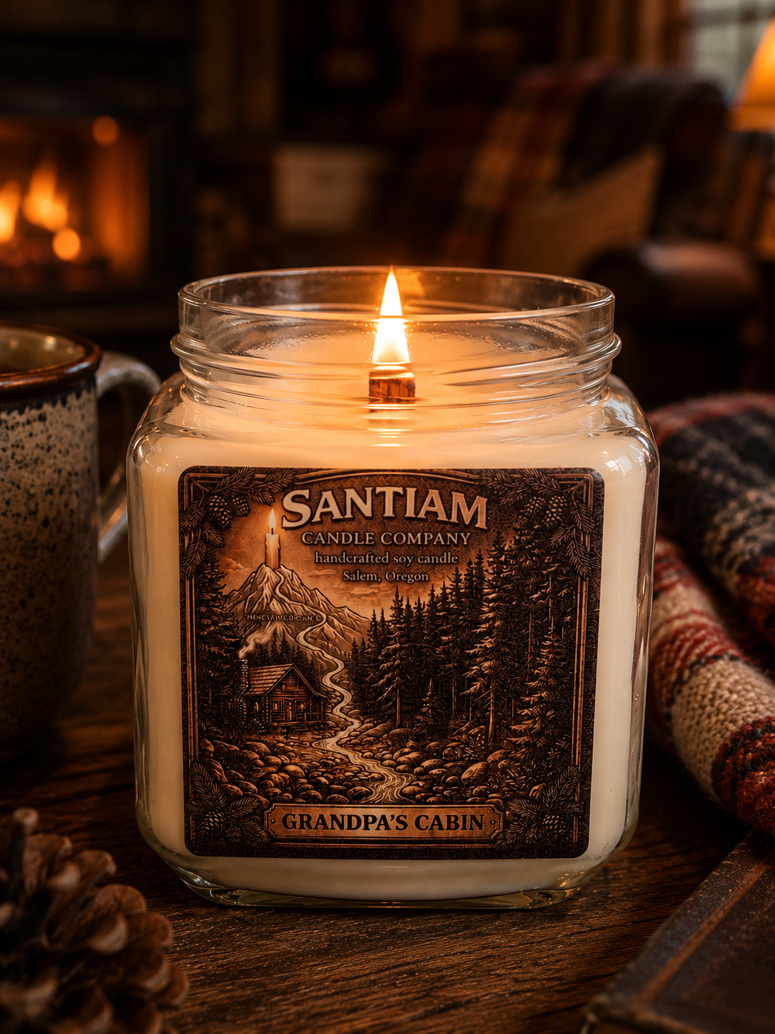 Grandpa's Cabin | 15.5 oz Jar | Handcrafted Soy Candle