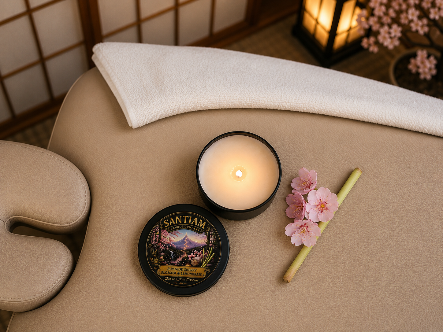 Japanese Cherry Blossom & Lemongrass | 3.5 oz Handcrafted Soy Candle