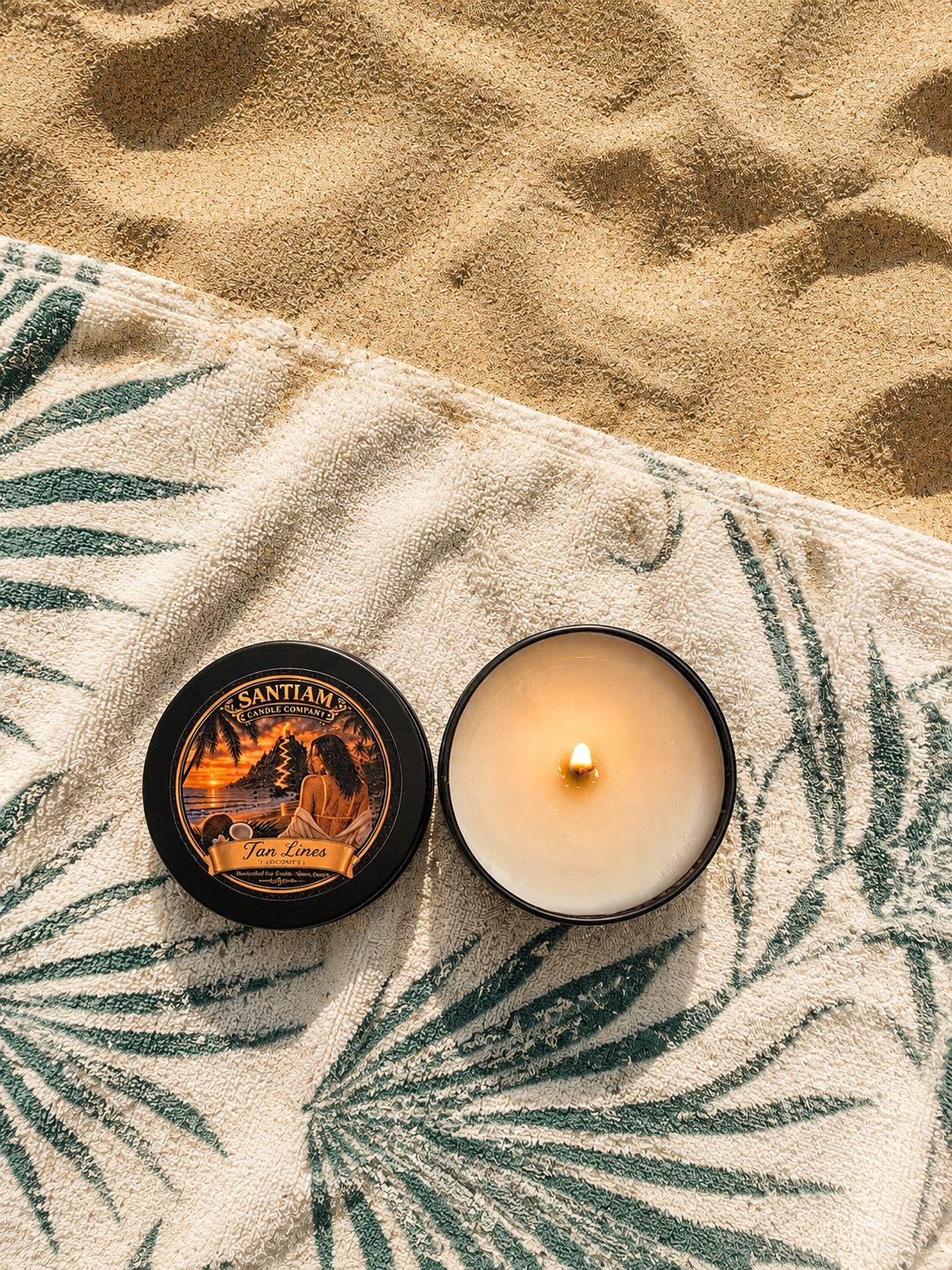 Tan Lines | 3.5 oz Tin | Handcrafted Soy Candle