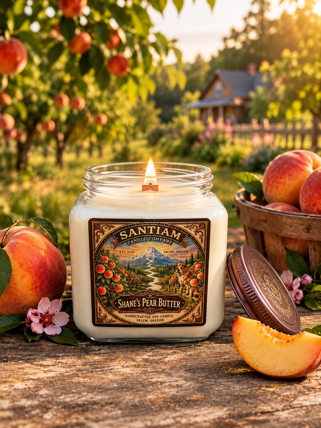 Eat a Peach | 15.5 oz Handcrafted Soy Candle