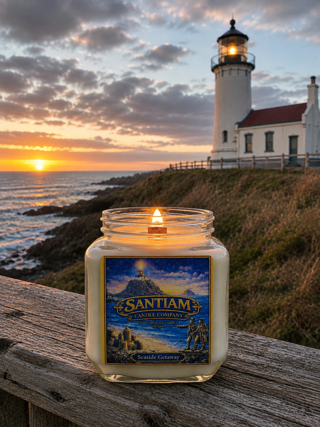 Seaside Getaway | 15.5 oz Jar | Handcrafted Soy Candle
