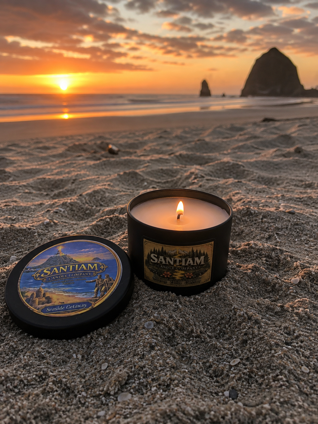 Seaside Getaway | 3.5 oz Tin | Handcrafted Soy Candle