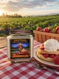 Strawberries & Whipped Cream | 15.5 oz Jar | Handcrafted Soy Candle